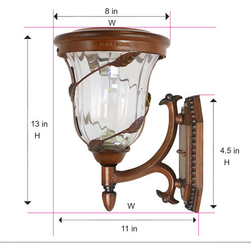 Flora LED 8 inch Antique Bronze Wall Sconce Wall Light