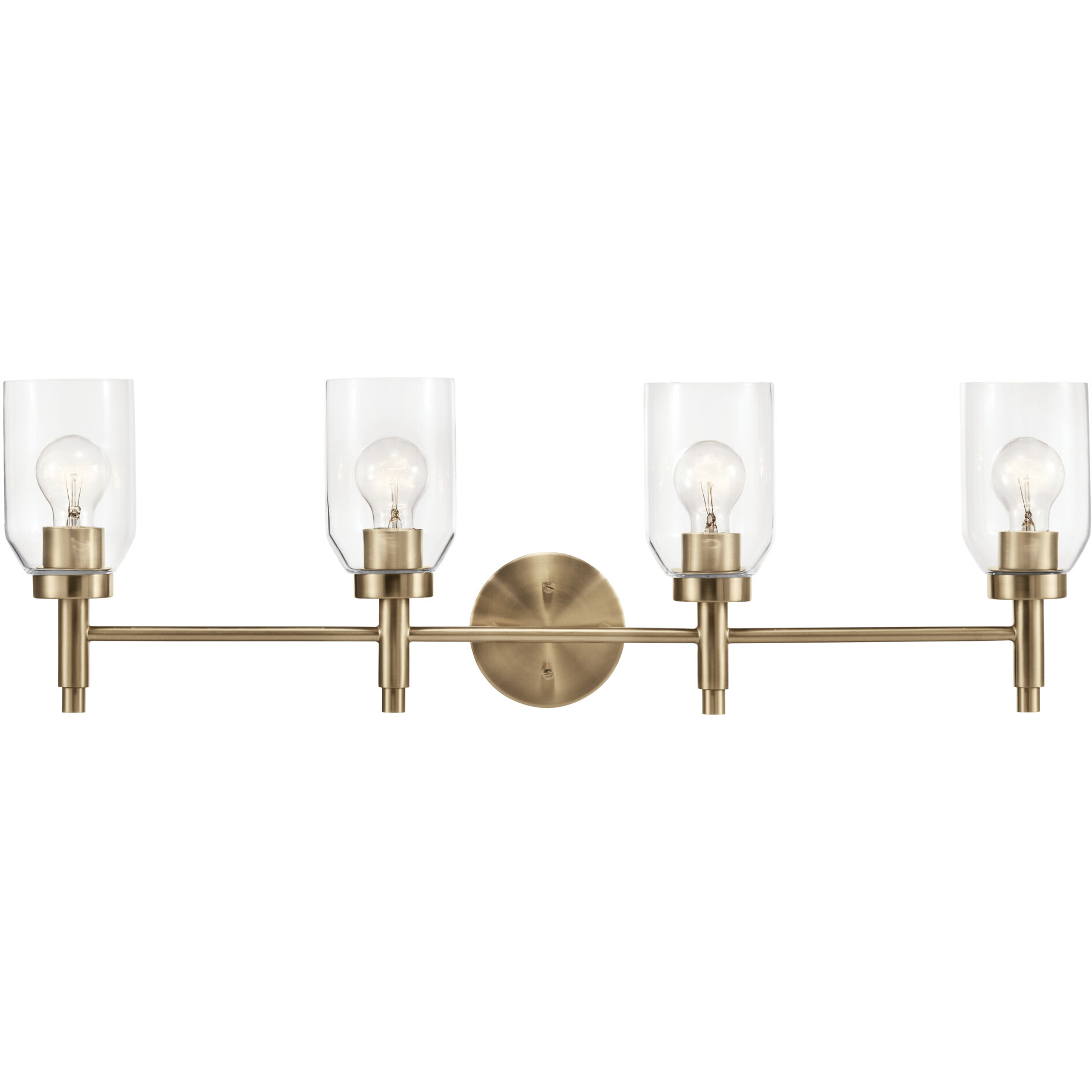 Madden 4 Light 34 inch Champagne Bronze Wall Mount Bath Wall Light, 4 Arm