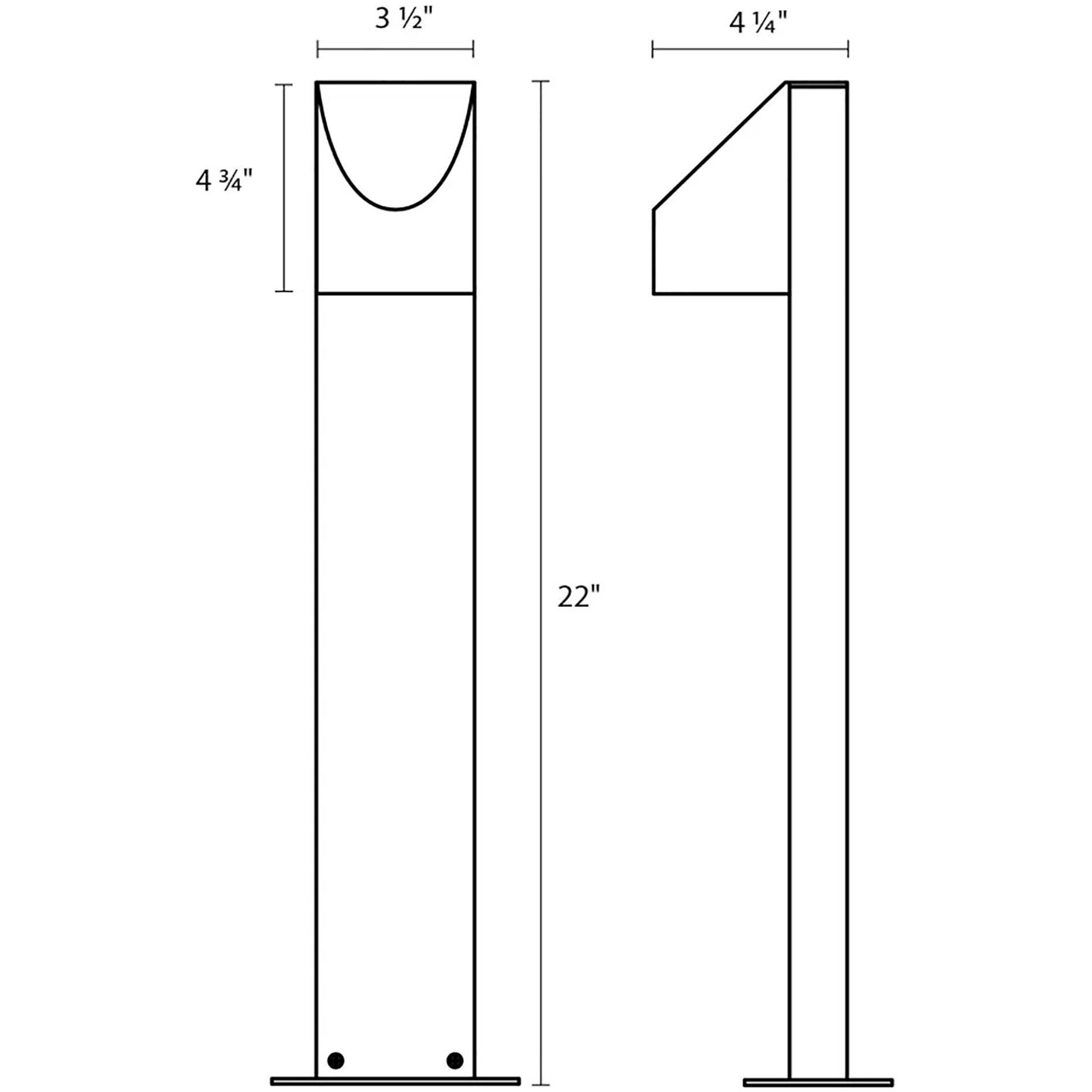 Shear 12V 9 watt Textured Gray Bollard