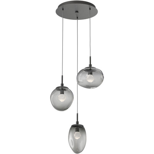 Cosmos LED LED 22.3 inch Graphite Chandelier Ceiling Light, Round Multi-Port