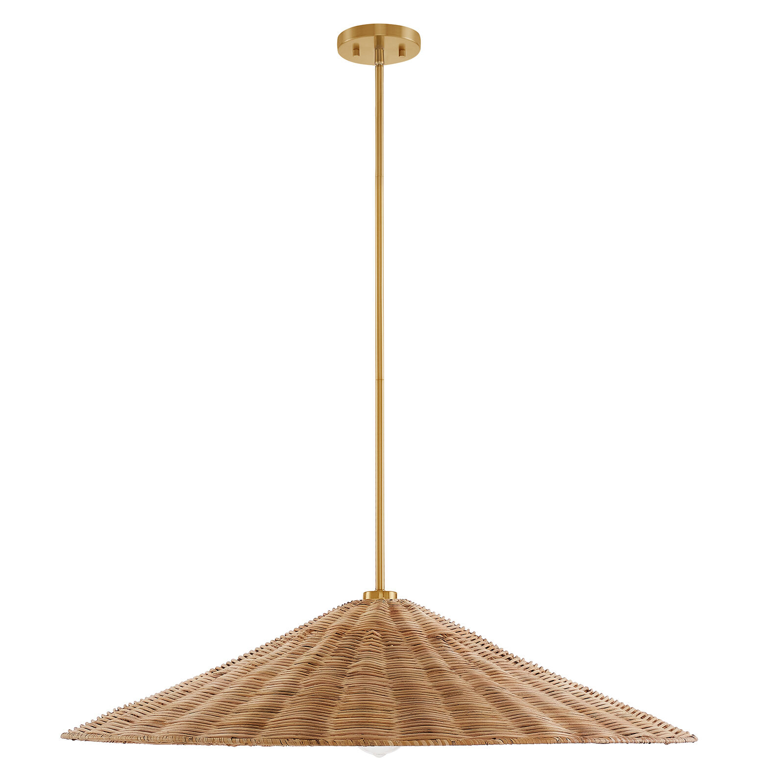 Bohemian 1 Light 35 inch Natural Brass Pendant Ceiling Light