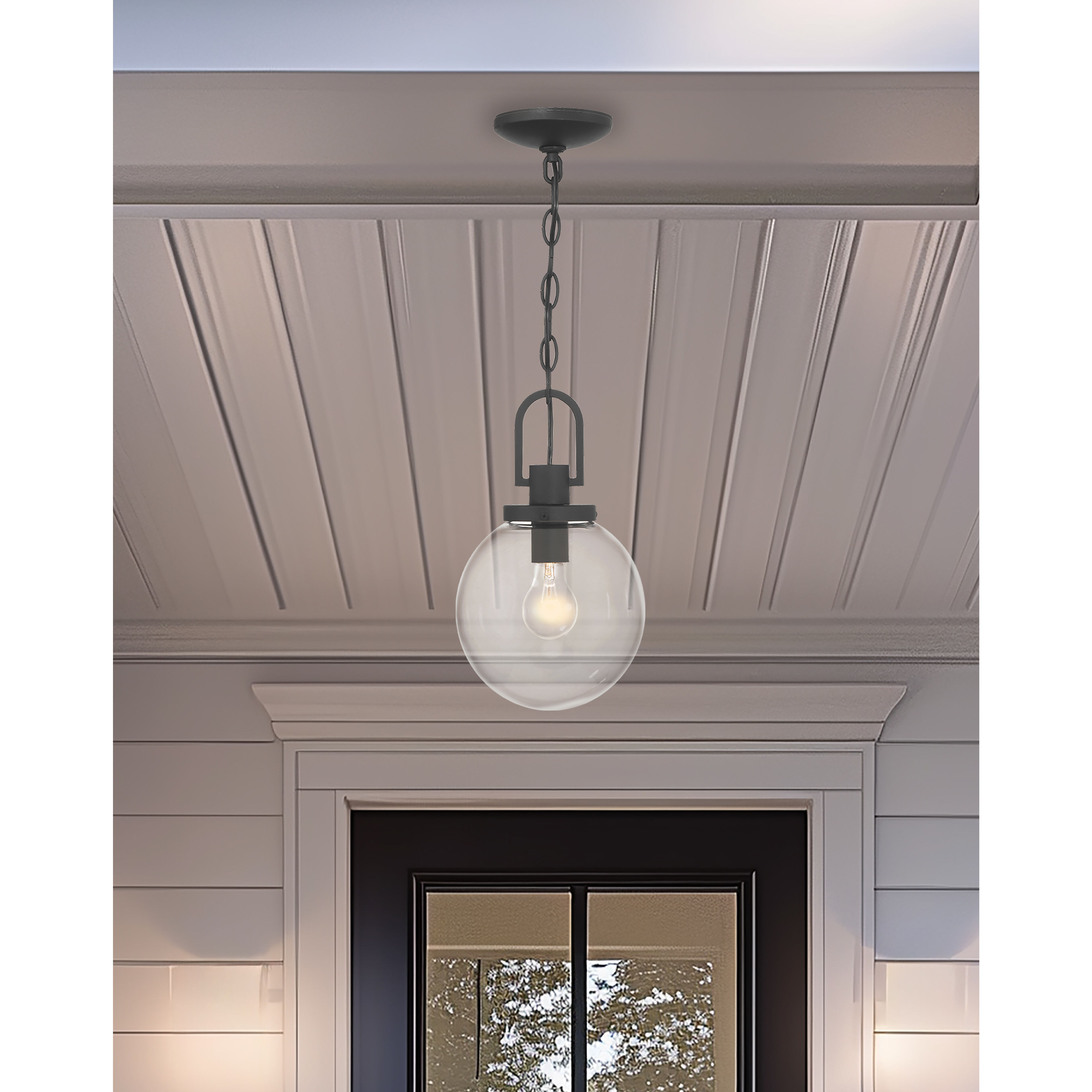 Wenston 1 Light 8 inch Sand Coal Outdoor Pendant, Great Outdoors