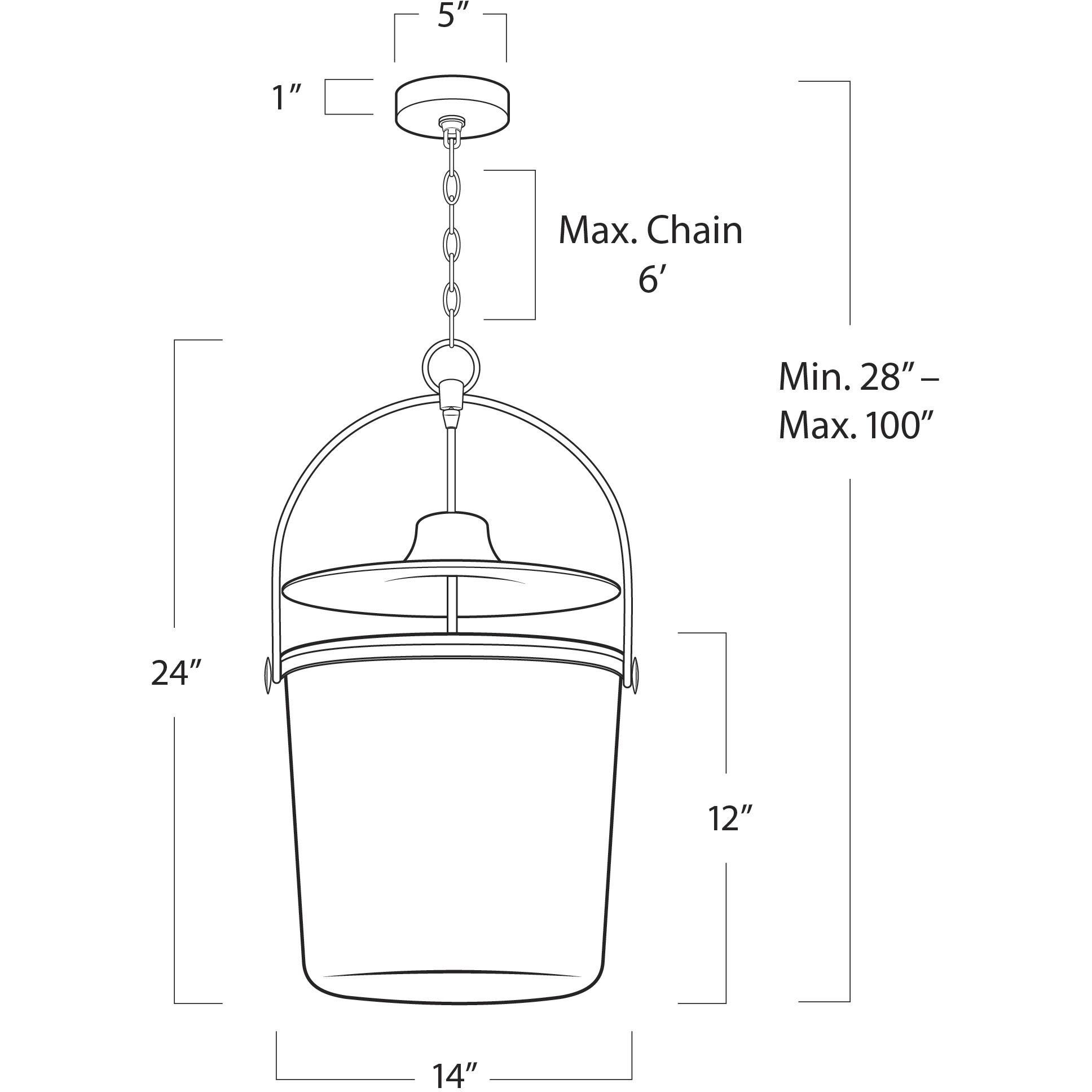 Emerson Bell Jar 3 Light 14 inch Oil Rubbed Bronze Pendant Ceiling Light, Small