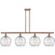 Ballston Deco Swirl LED 48.25 inch Antique Copper Island Light Ceiling Light