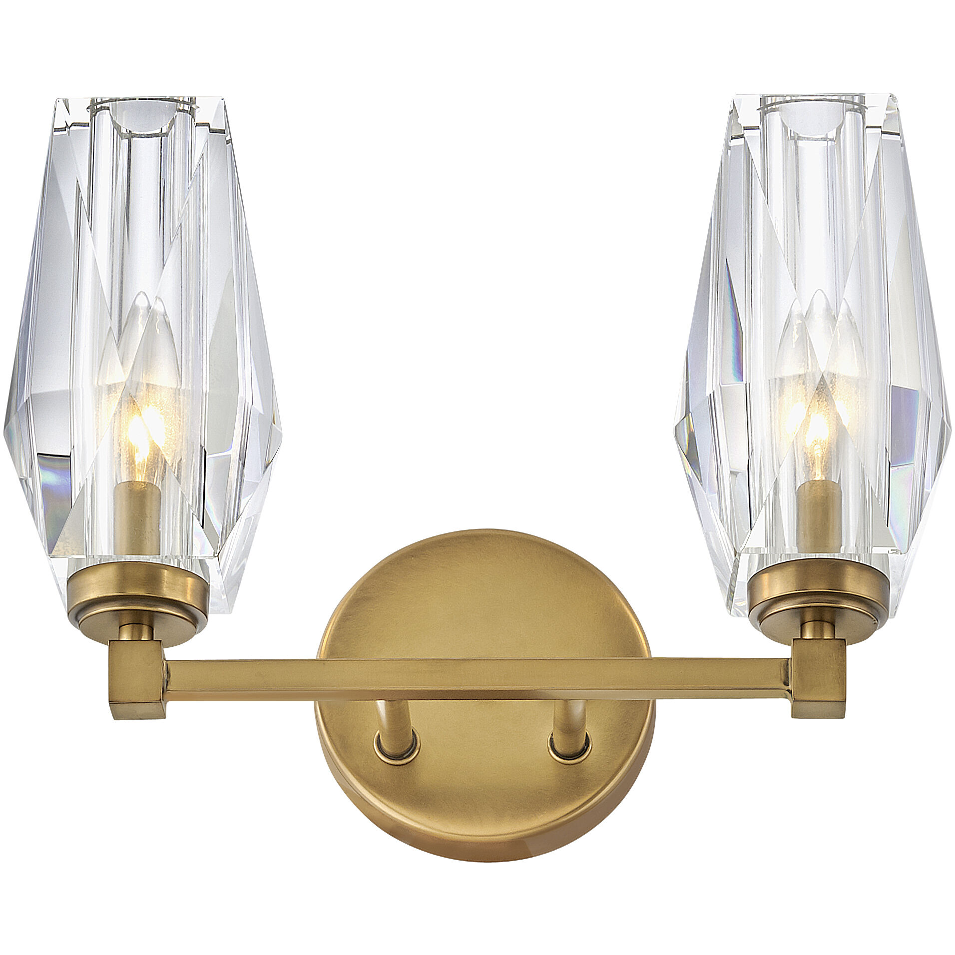 Ana 2 Light 13.75 inch Heritage Brass Vanity Light Wall Light