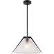 Baltic LED 15 inch Black and Brushed Brass Pendant Ceiling Light