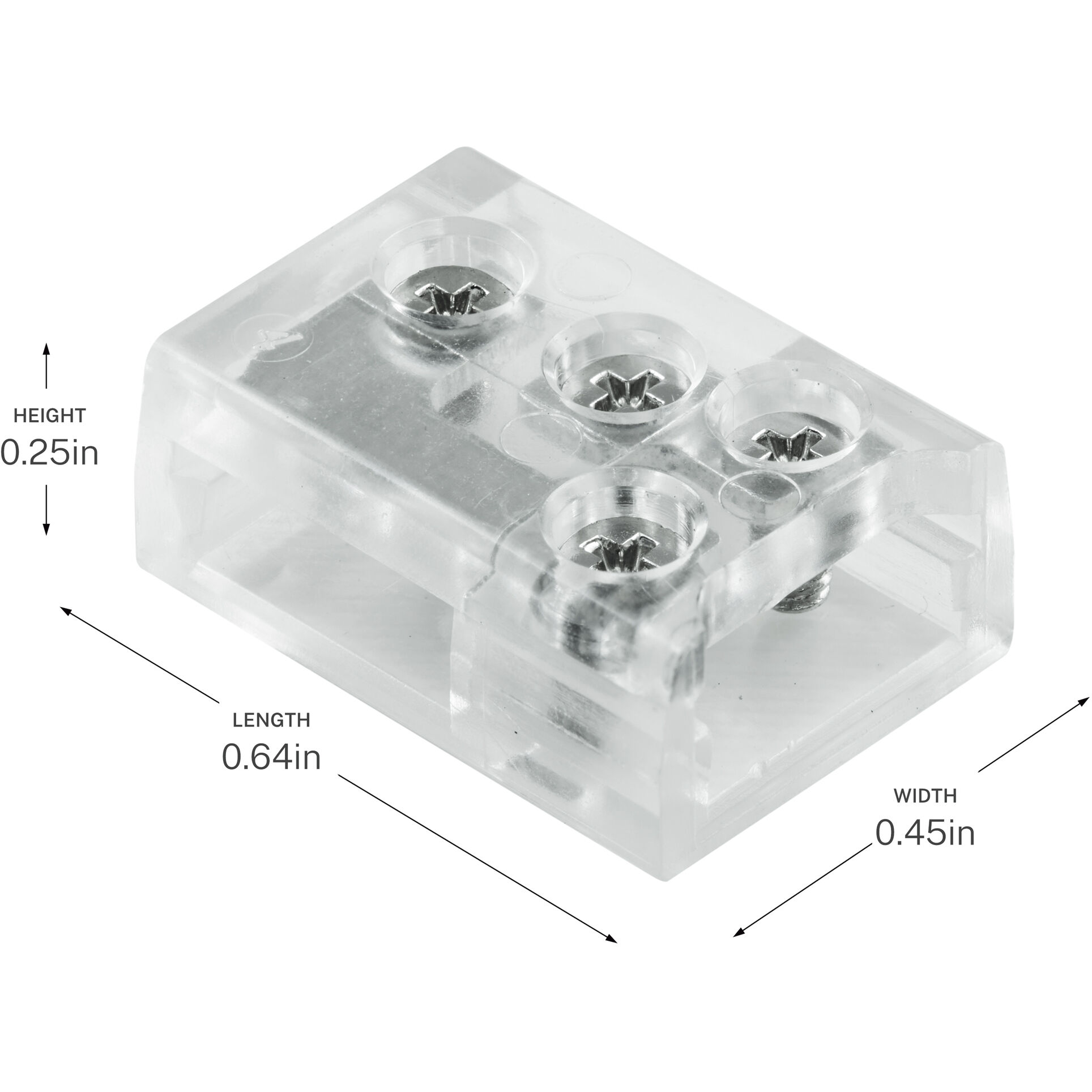 COB Dry Clear 0.64 inch Terminal Block Connectors, 90 Degree