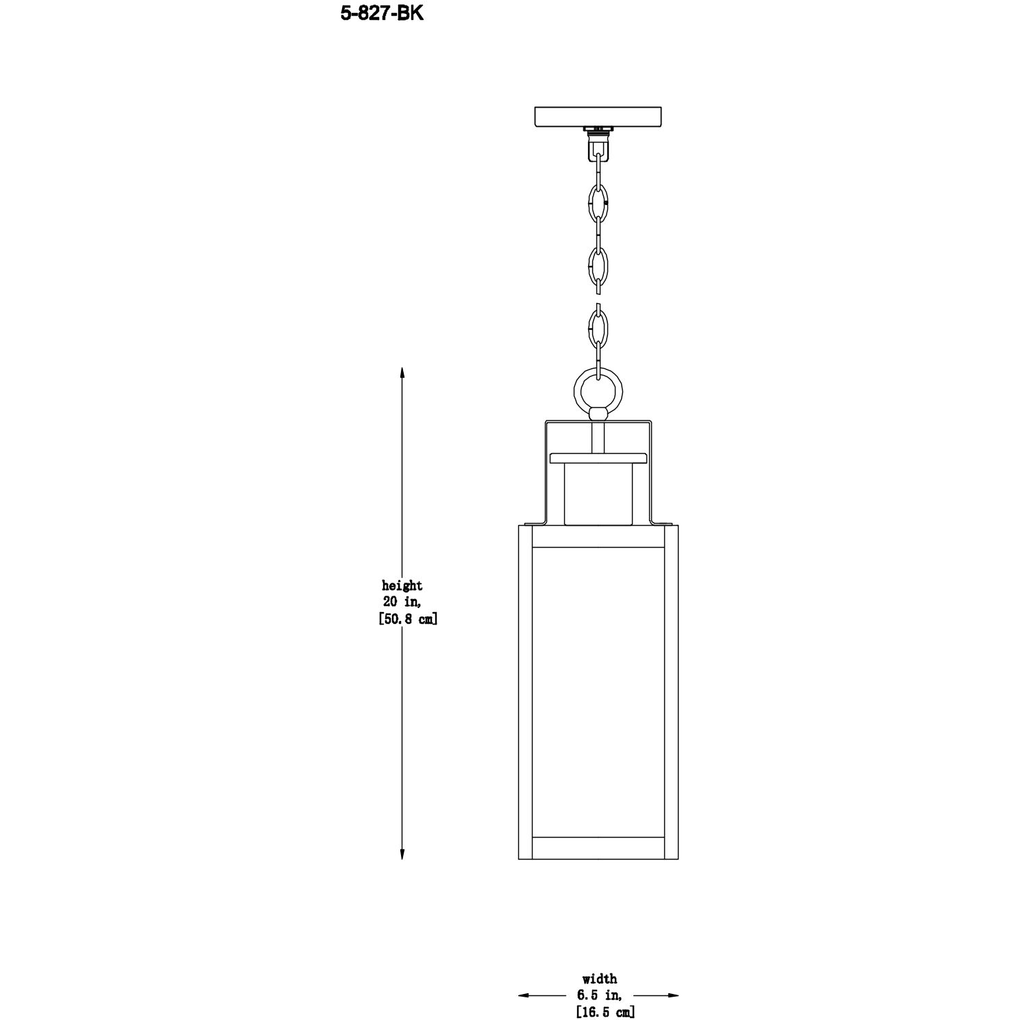 Ascott 3 Light 6.5 inch Black Outdoor Hanging Lantern