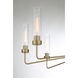 Baker 8 Light 44 inch Warm Brass Chandelier Ceiling Light