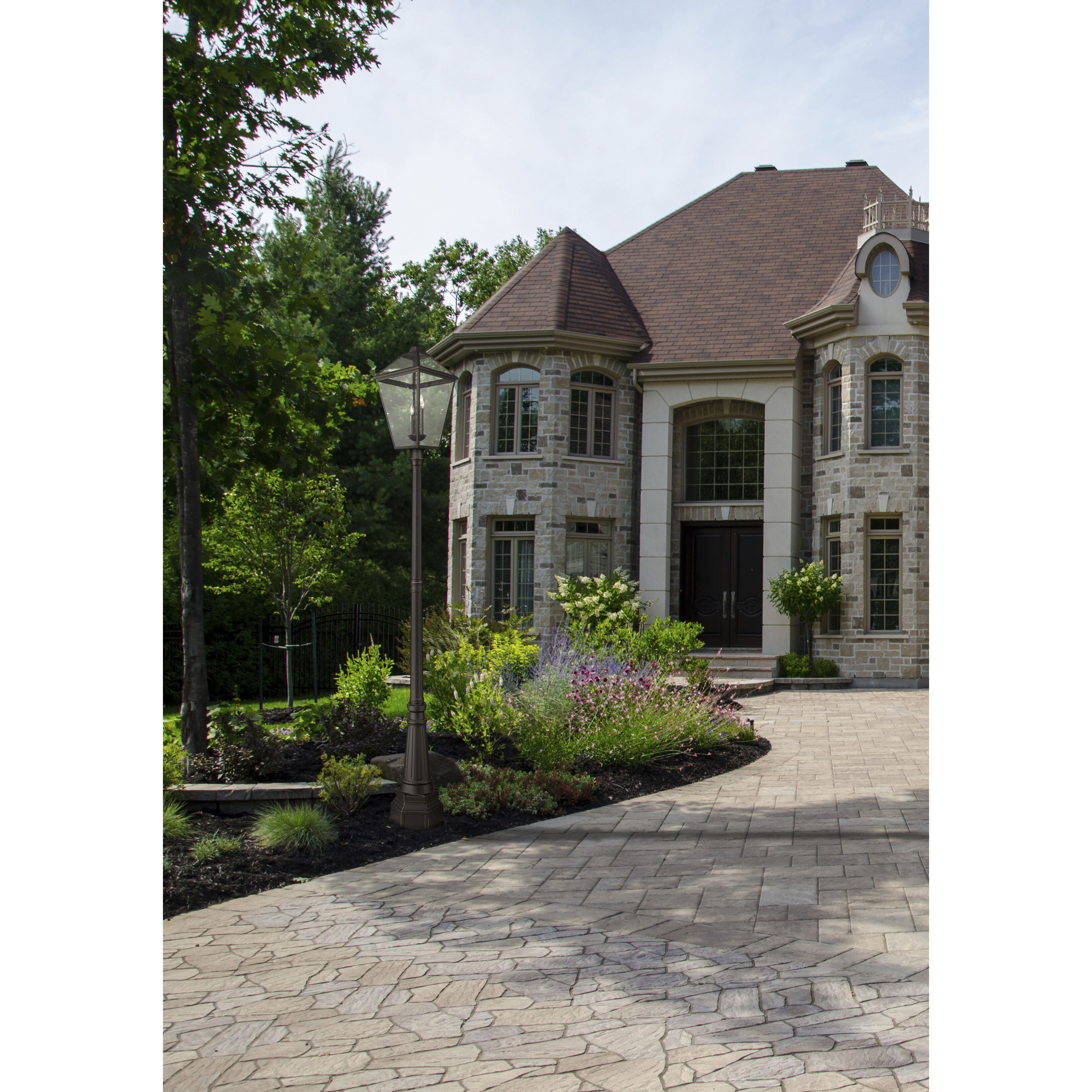 Talbot 4 Light 116.75 inch Oil Rubbed Bronze Outdoor Post Mounted Fixture