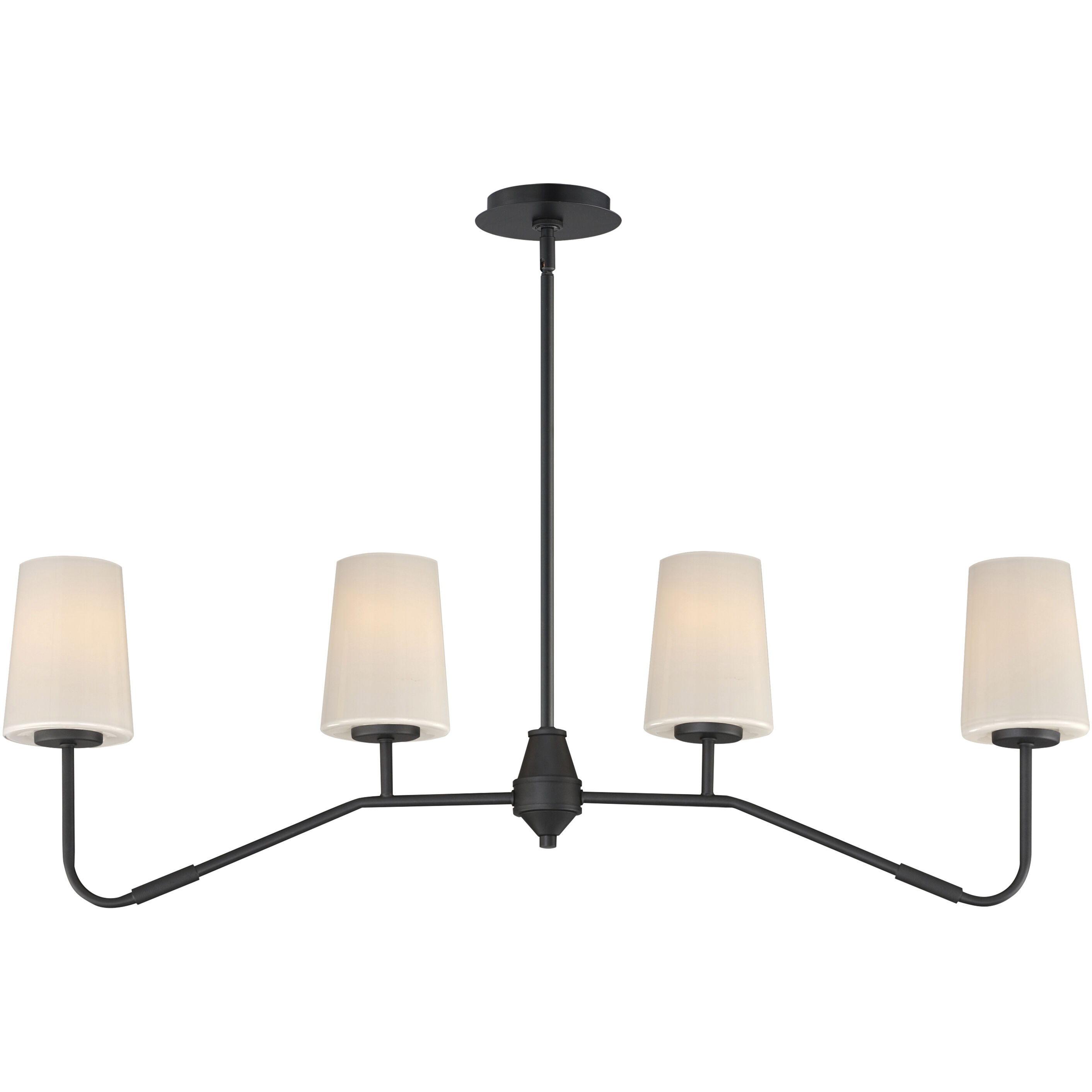 Durham 4 Light 38.5 inch Black Linear Pendant Ceiling Light