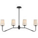 Durham 4 Light 38.5 inch Black Linear Pendant Ceiling Light