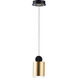 Nob LED 4 inch Black and Gold Single Pendant Ceiling Light