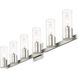 Midtown 6 Light 36 inch Brushed Nickel Bath Vanity Wall Light