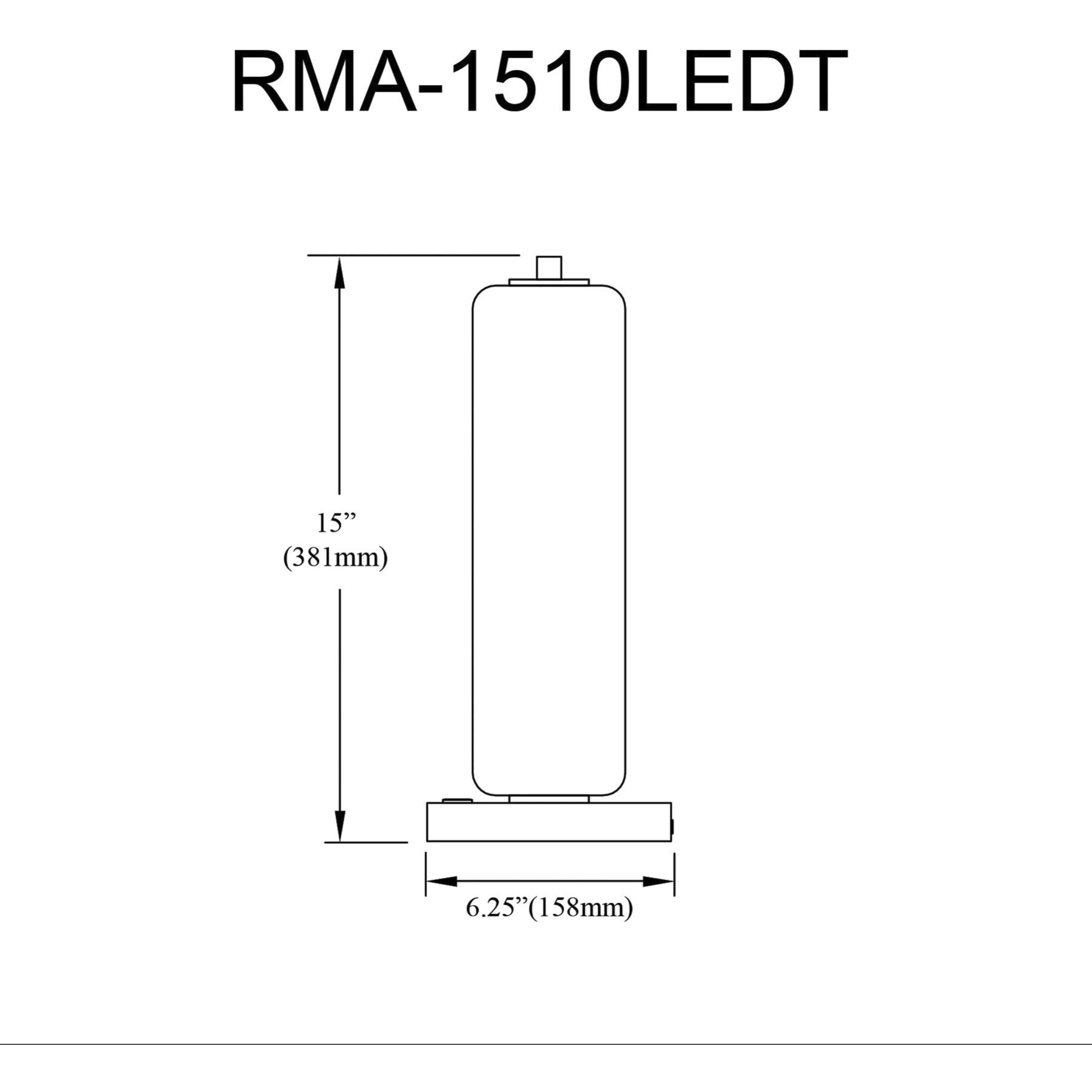 Ramona 15 inch 10.00 watt Matte Black Table Lamp Portable Light