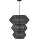 Lisa McDennon Luca LED 27.75 inch Black Chandelier Ceiling Light, Multi Tier