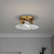 Teton 2 Light 13 inch Natural Brass Flush Mount Ceiling Light