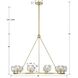 Aragon 10 Light 36 inch Soft Brass Chandelier Ceiling Light in Clear