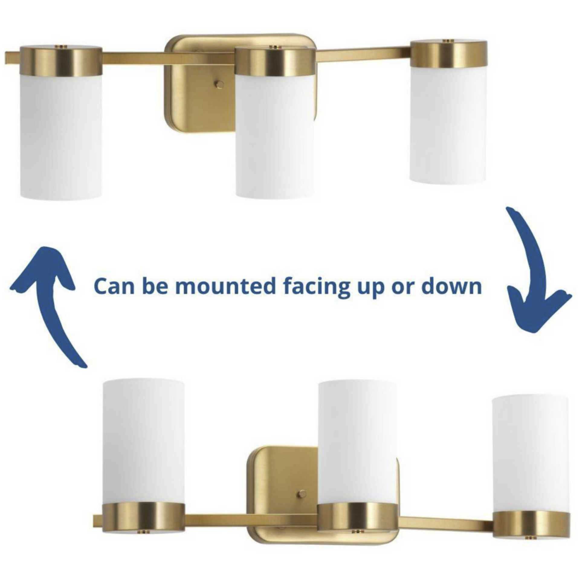 Elevate 3 Light 25 inch Brushed Bronze Bath Vanity Wall Light, Design Series