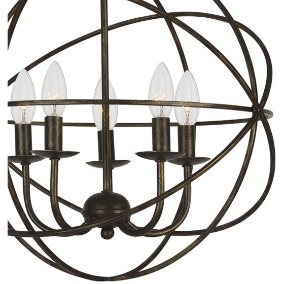 Somma Way 5 Light 17 inch Bronze Mini Chandelier Ceiling Light