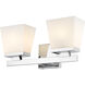 Astor 2 Light 16 inch Chrome Vanity Wall Light