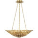 Broche 6 Light 24.5 inch Antique Gold Chandelier Ceiling Light