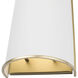 Coco Wall Sconce Wall Light in Matte White/French Gold