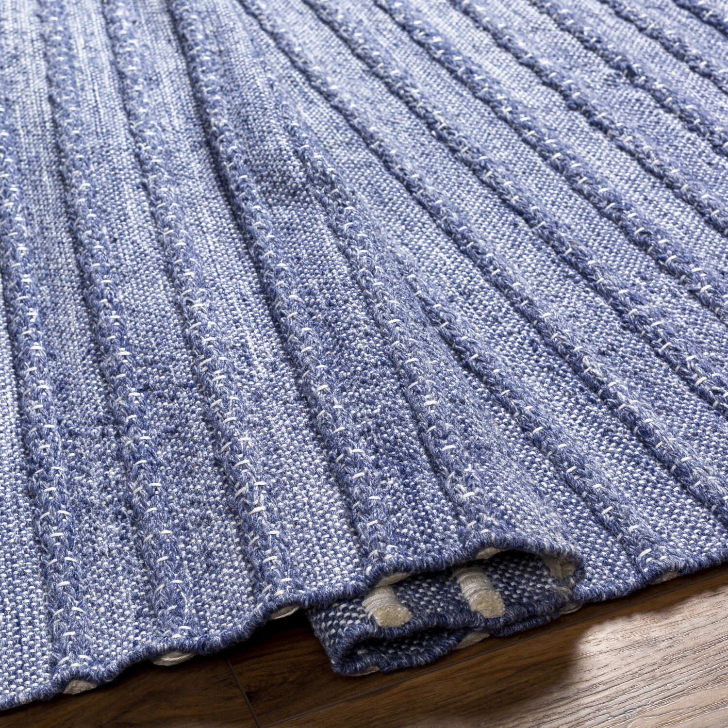 Azalea 90 X 60 inch Dark Blue Rug, Rectangle