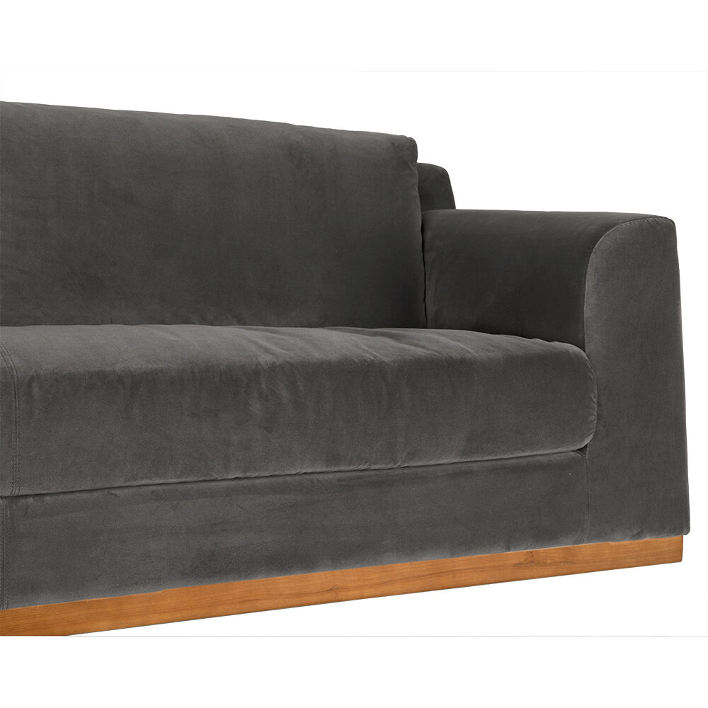 Seville Grey Velvet Sofa