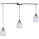 Pierra 3 Light 36 inch Satin Nickel Mini Pendant Ceiling Light in Creme