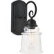 spire 1 Light 5 inch Black Wall Sconce Wall Light