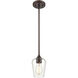 Ashford 1 Light 5.25 inch Rubbed Bronze Mini-Pendant Ceiling Light