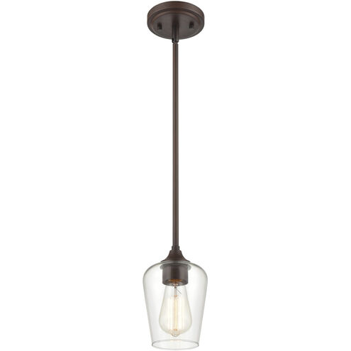 Ashford 1 Light 5.25 inch Rubbed Bronze Mini-Pendant Ceiling Light