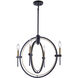 Anglesey 4 Light 21.5 inch Matte Black and Harvest Brass Up Chandelier Ceiling Light