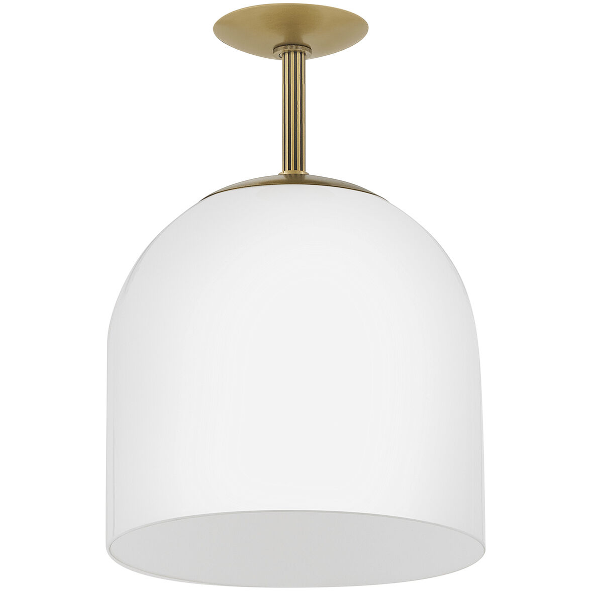 Willa 1 Light 12 inch Heritage Brass Pendant Ceiling Light, Semi-flush Mount