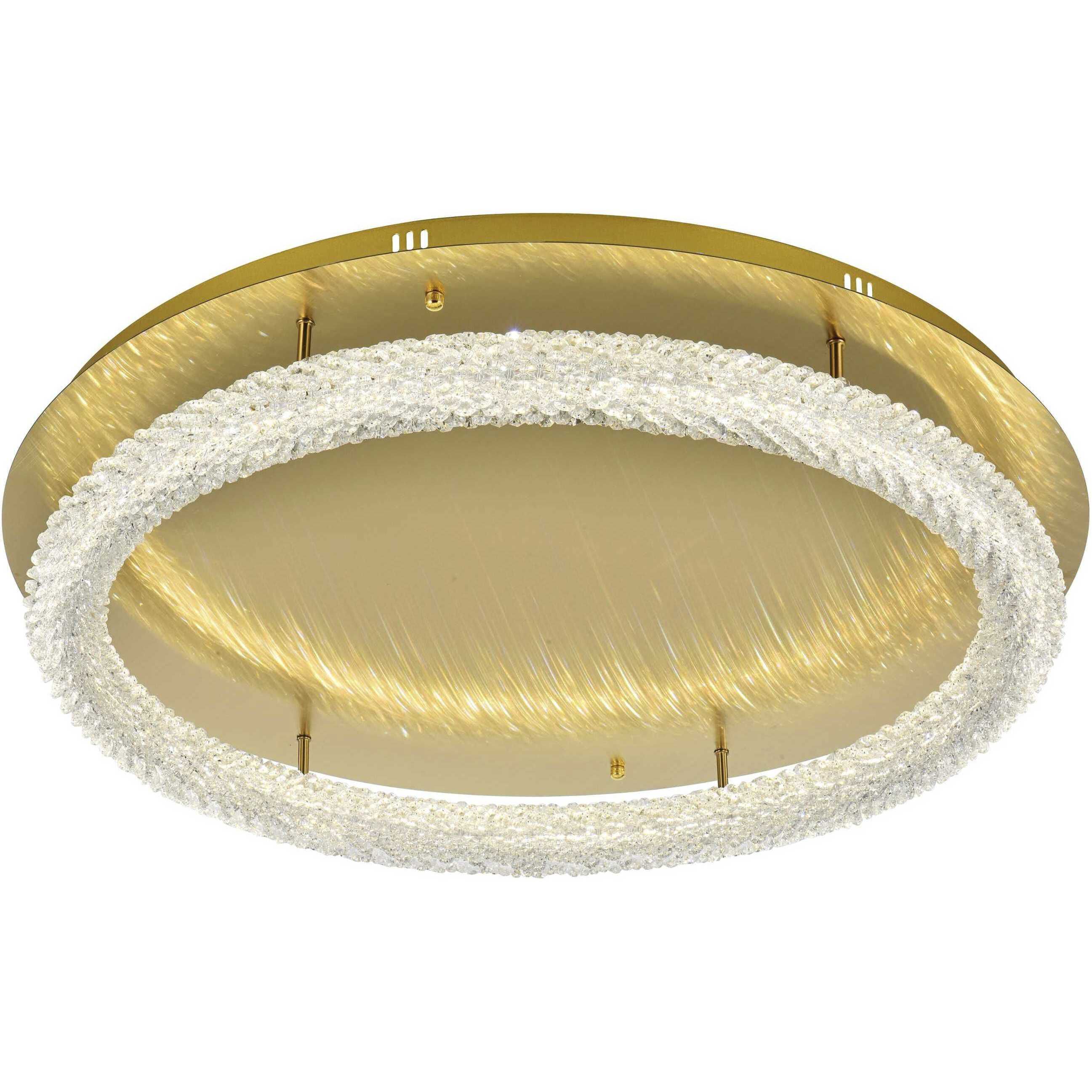 Bowen 1 Light 33.5 inch Satin Gold Flush Mount Ceiling Light