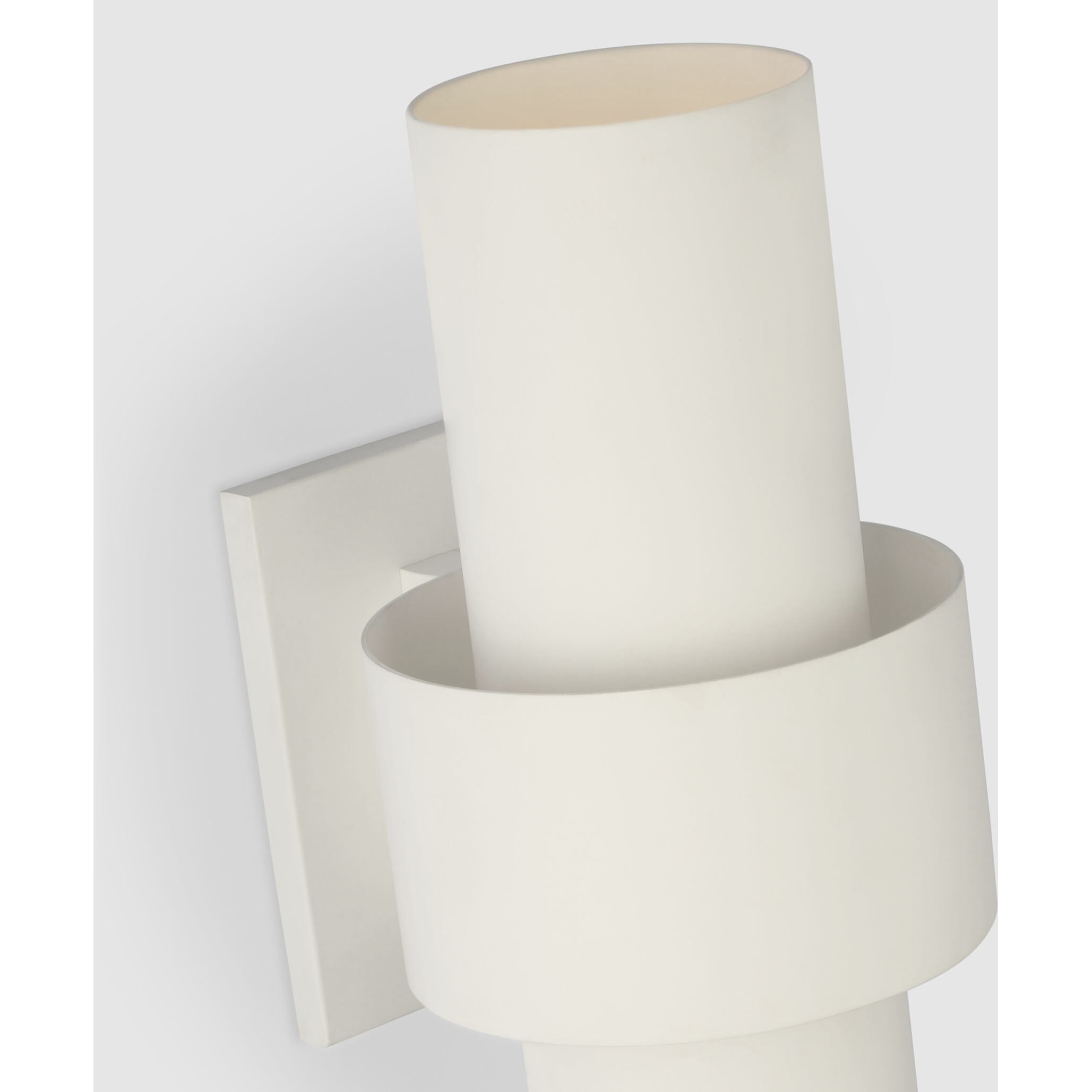 Julie Neill Chalmette LED 6 inch Plaster White Layered Sconce Wall Light, Medium