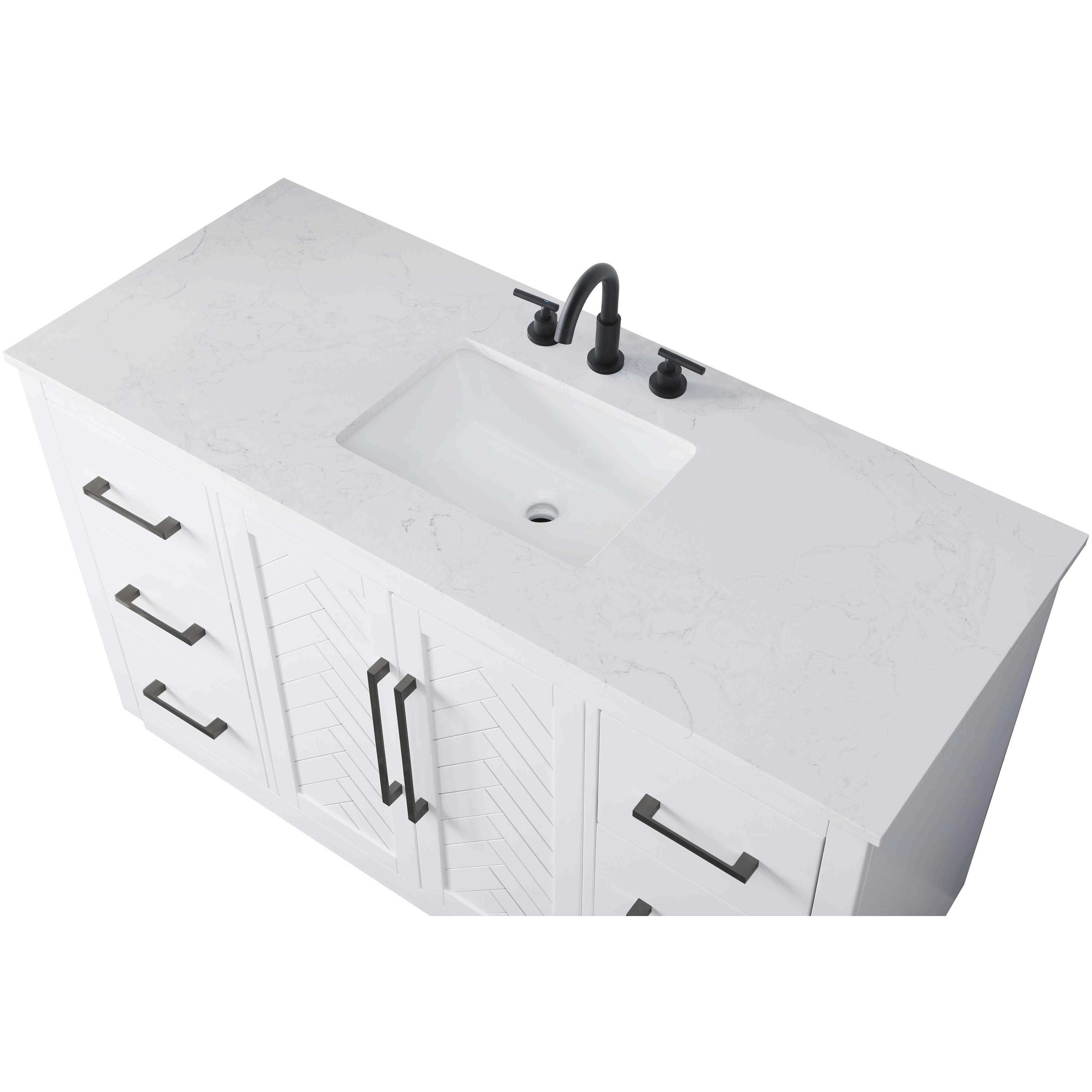 Chase 54 X 34 inch White Bathroom Vanity Cabinet