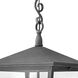 Heritage Trellis 3 Light 11 inch Aged Zinc Outdoor Hanging Lantern in Non-LED