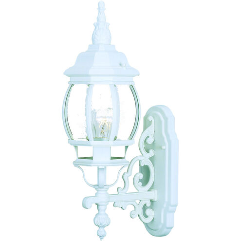 Chateau 1 Light 21 inch Textured White Exterior Wall Mount
