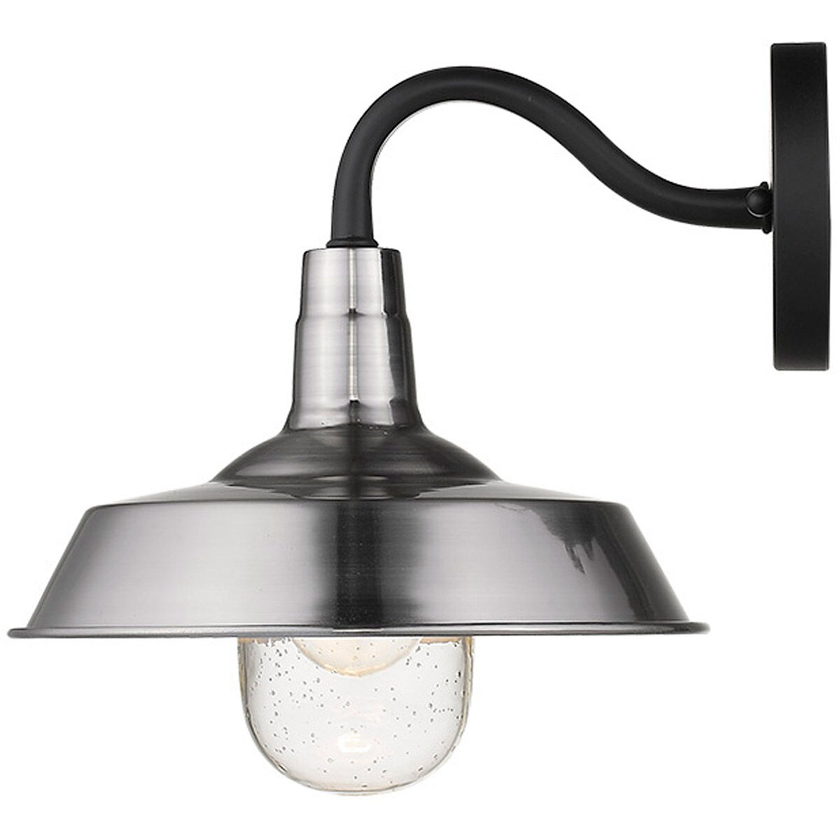 Burry 1 Light 11 inch Satin Nickel Exterior Wall Mount