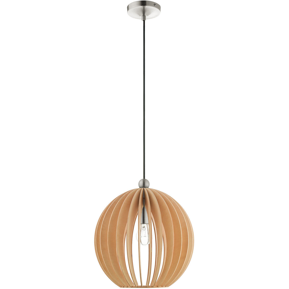 Pendants 1 Light 13 inch Brushed Nickel Pendant Ceiling Light