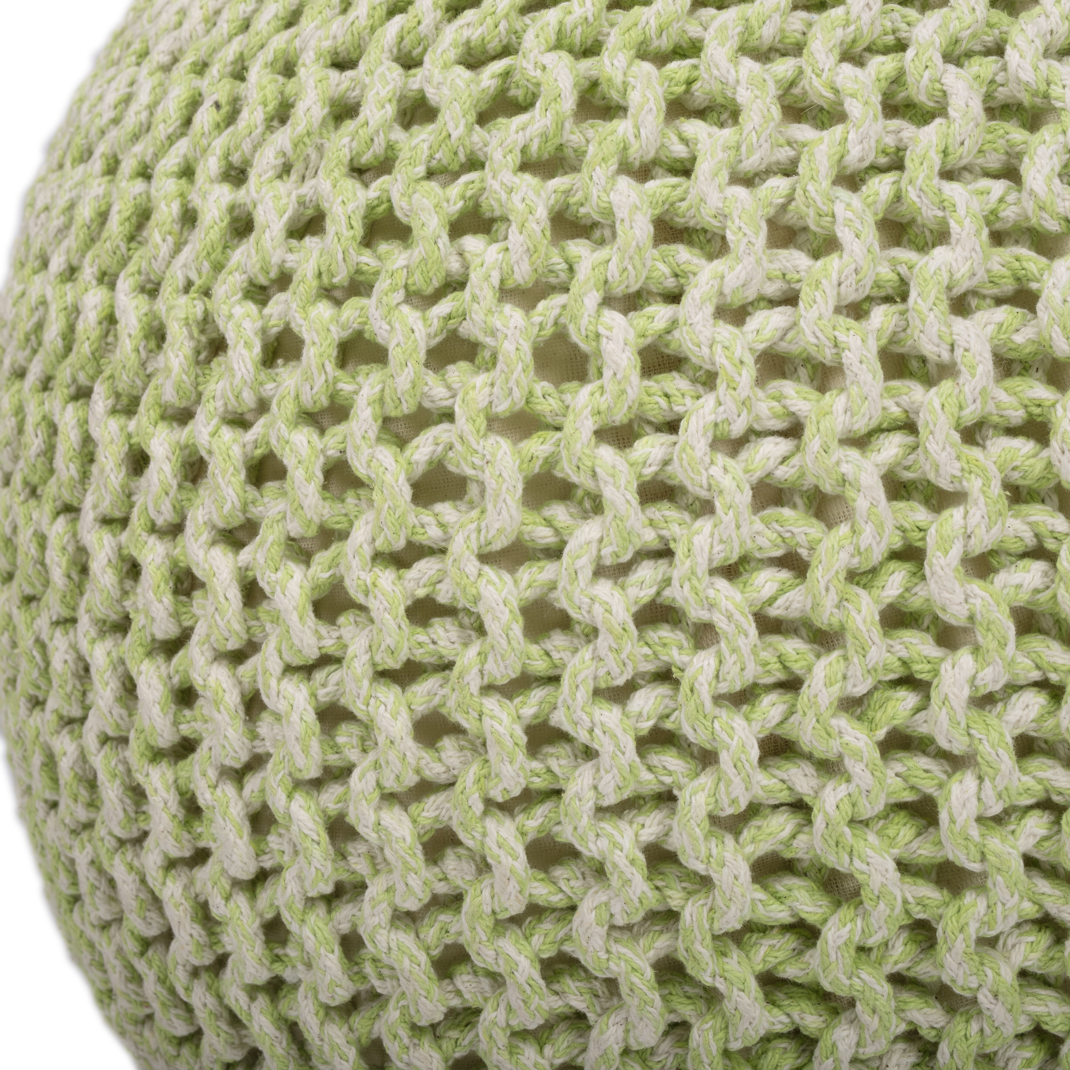 Accent Seating Pincushion Green Woven Green Bench