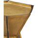 Merola 20.25 X 16.5 inch Antique Brass and Bronze Accent Table