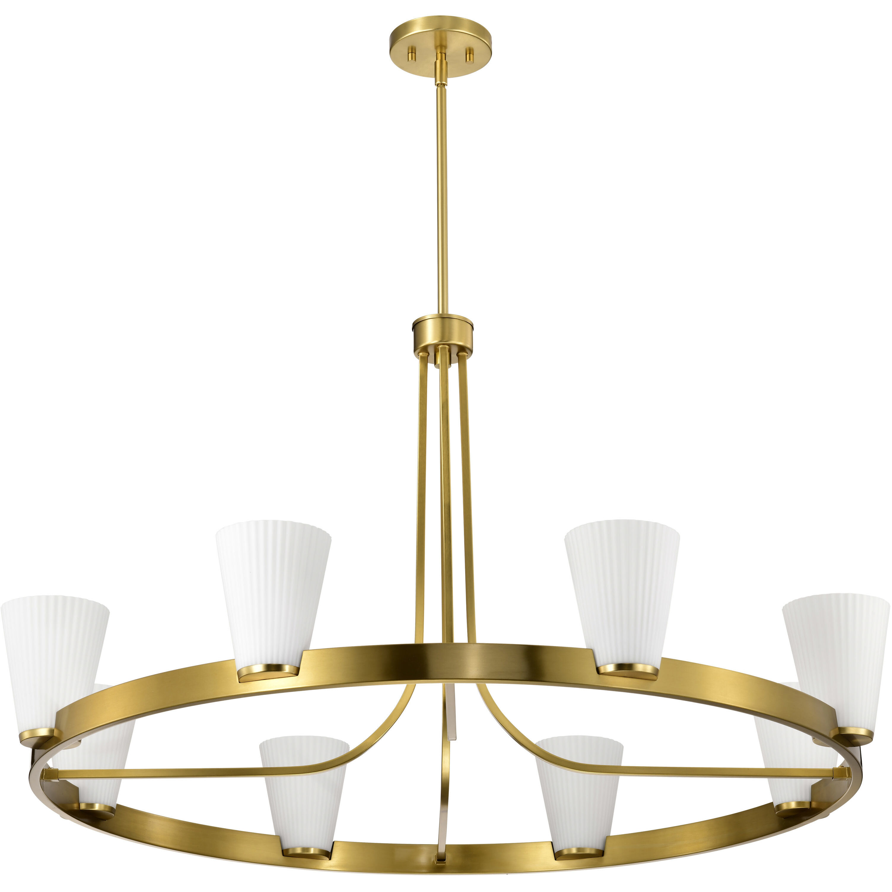 Royale 40 inch Burnished Brass Chandelier Ceiling Light