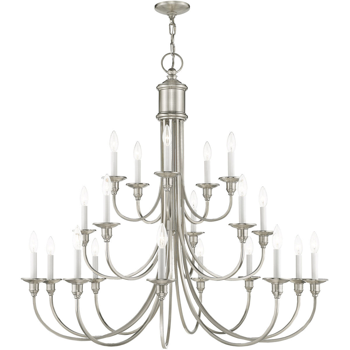 Cranford 20 Light 42 inch Brushed Nickel Foyer Chandelier Ceiling Light
