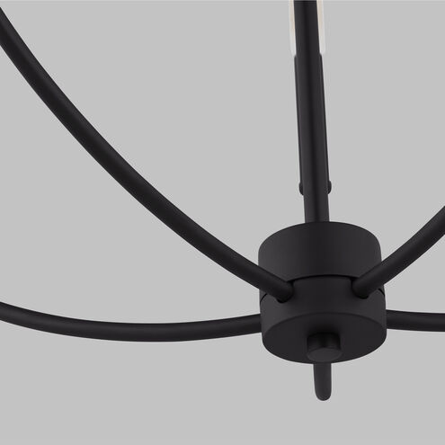 Greenwich 5 Light 24.13 inch Midnight Black Chandelier Ceiling Light