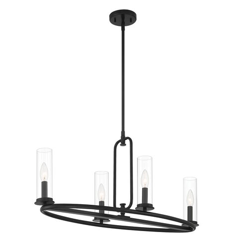 Hudson Heights 4 Light 32 inch Matte Black Island Light Ceiling Light