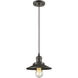 Franklin Restoration Railroad 1 Light 8 inch Oil Rubbed Bronze Mini Pendant Ceiling Light in Incandescent, Franklin Restoration