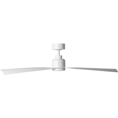 Clean 52 inch Matte White Downrod Ceiling Fan in Not Included, Smart Fan